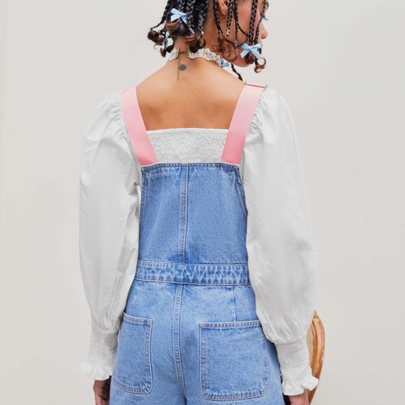 Cider Short Overalls with Bunny Motif - Picture 10 of 15